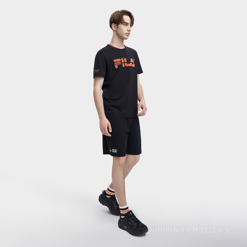 男子时尚休闲针织五分裤