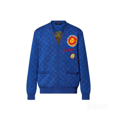 LV x YK MONOGRAM 面孔图案针织开衫