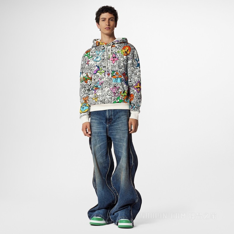 MONOGRAM COMICS 漫画图案连帽衫