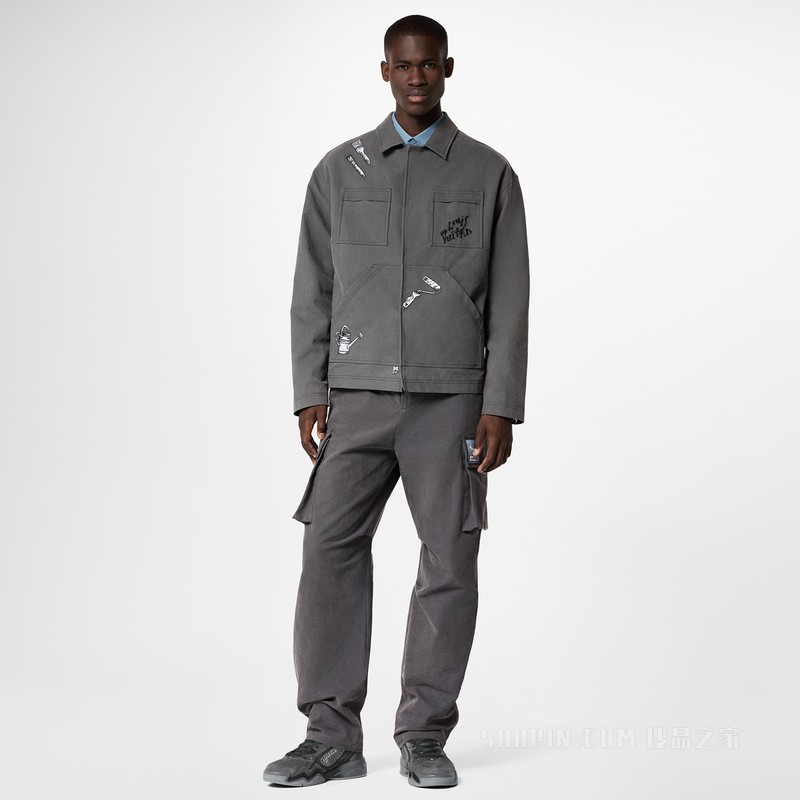 LV MULTI-TOOLS 工具图案刺绣工装夹克