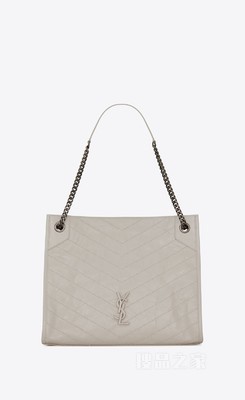 NIKI中号褶皱复古皮革购物包