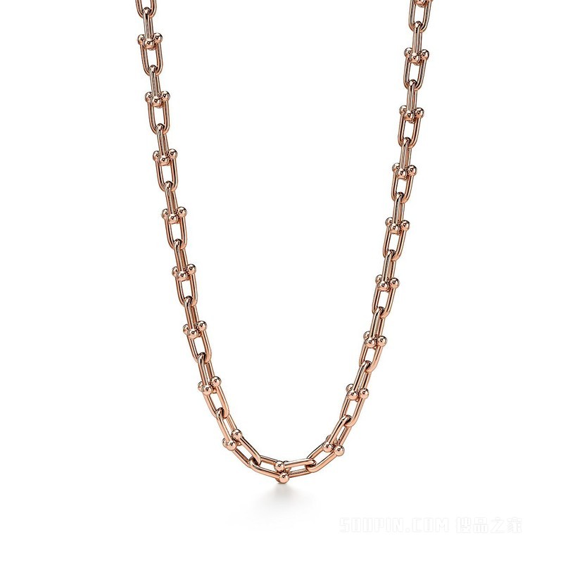Tiffany HardWear 系列 18K 玫瑰金中号链环项链