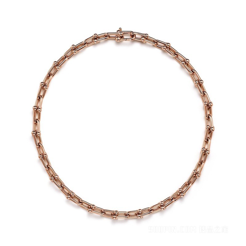 Tiffany HardWear 系列 18K 玫瑰金中号链环项链