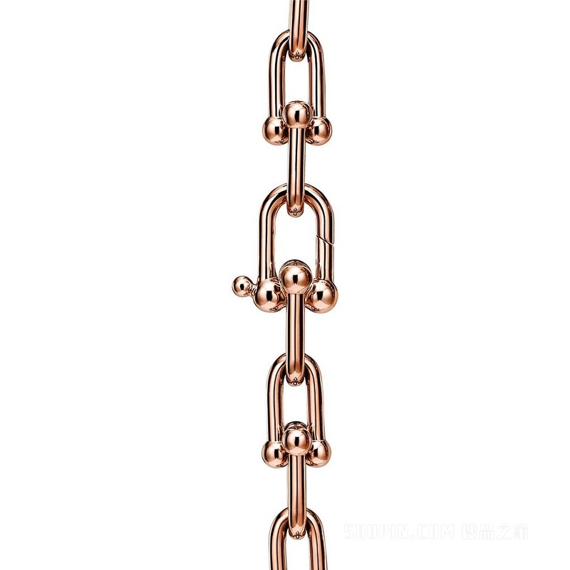 Tiffany HardWear 系列 18K 玫瑰金中号链环项链