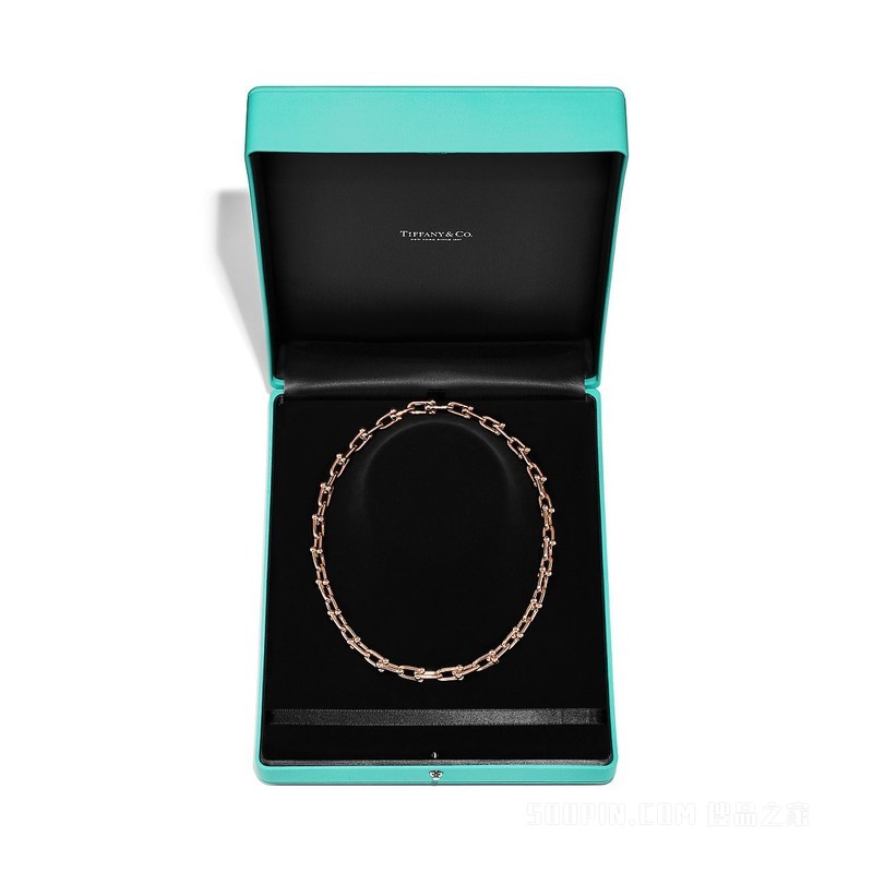 Tiffany HardWear 系列 18K 玫瑰金中号链环项链