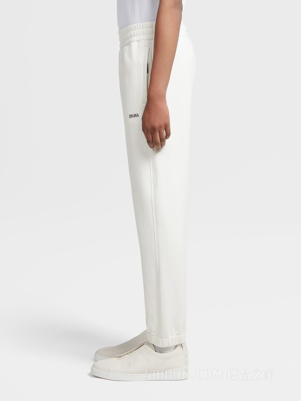 白色 #时尚可持续#™ 棉质慢跑裤