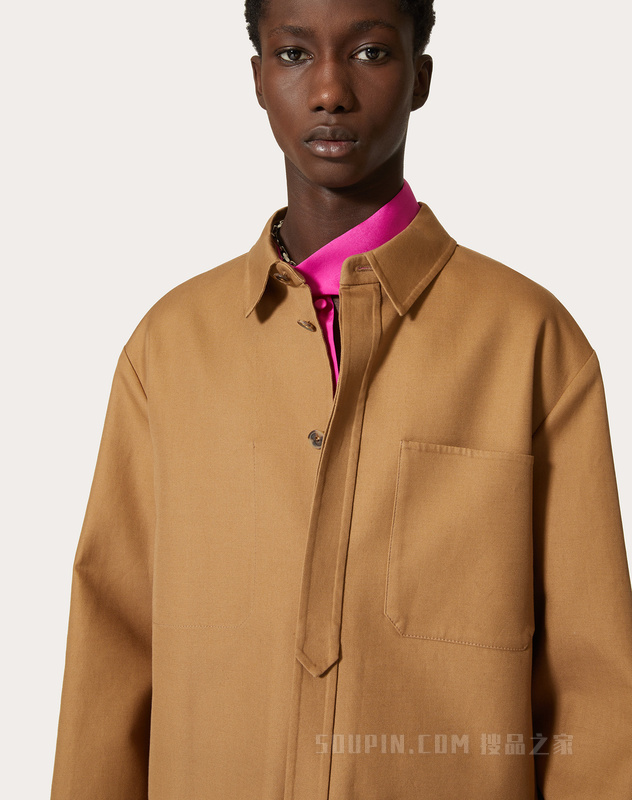 轻质棉衬衫式夹克