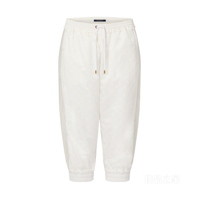 Shiny Monogram Cropped Jogging Pants