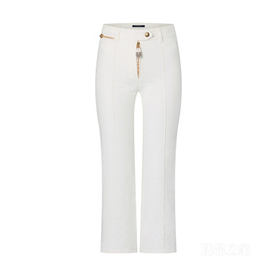 Monogram Jacquard Cropped Jeans