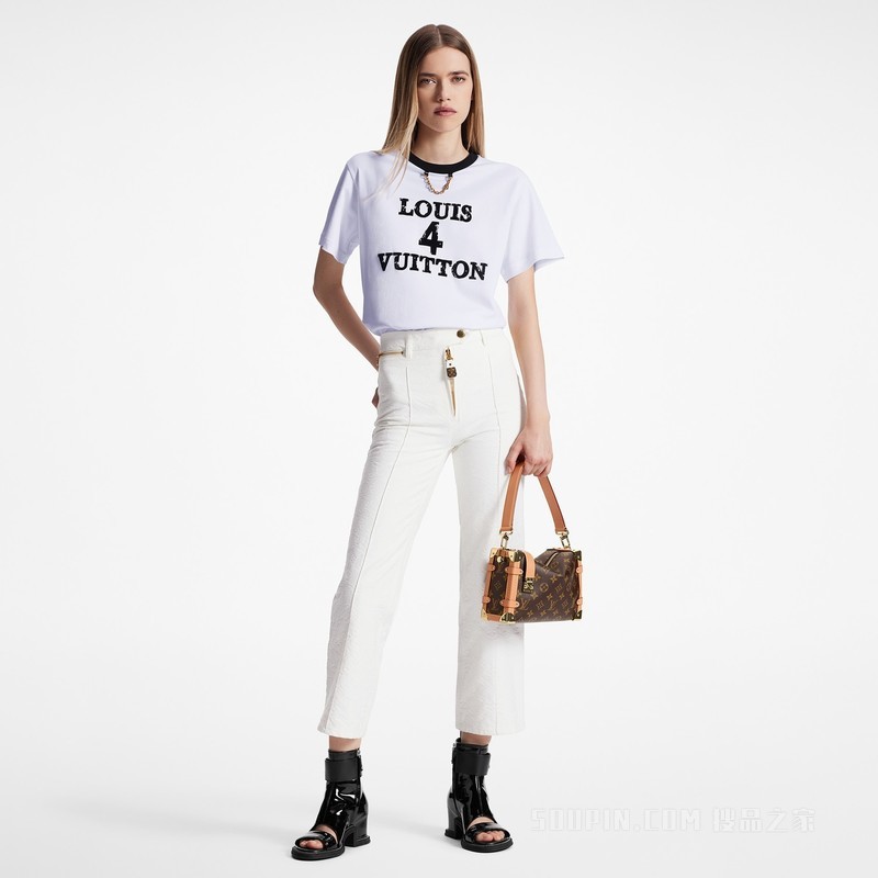 Monogram Jacquard Cropped Jeans