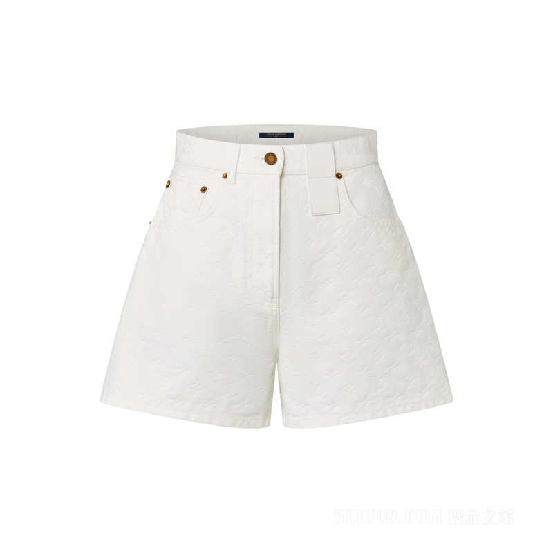 Monogram Jacquard Denim Shorts