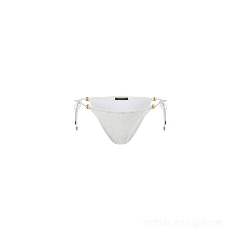 Monogram Jacquard Self-Tie Bikini Bottoms