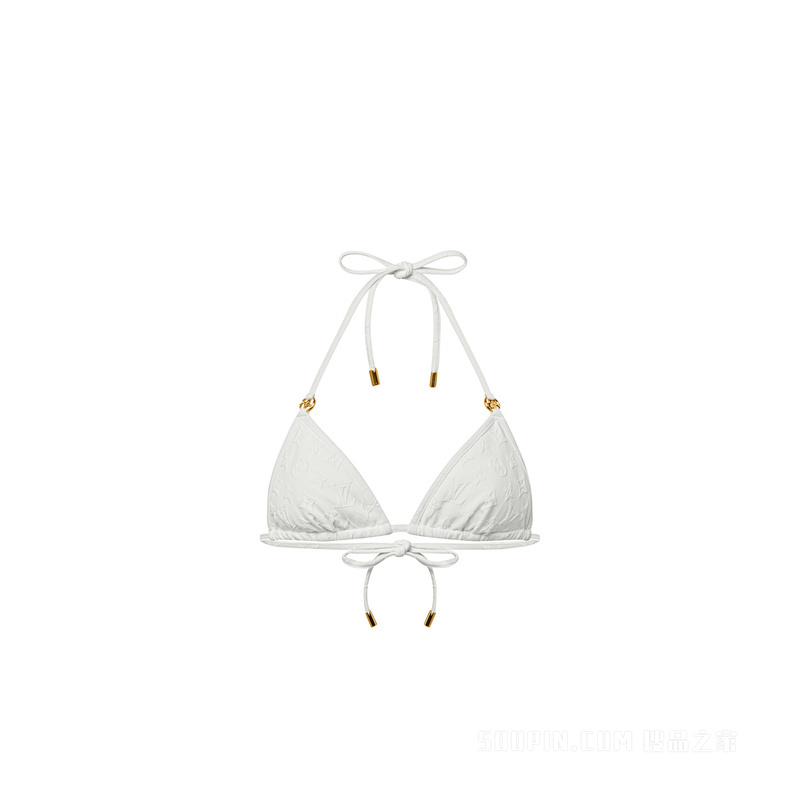 Monogram Jacquard Bikini Top