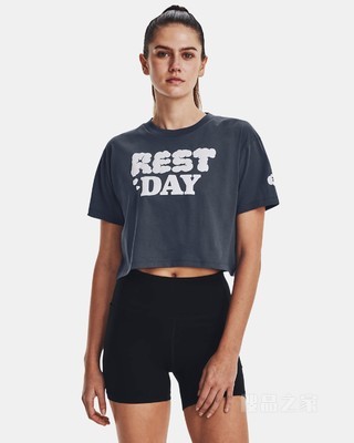 女士UA Rest Day短身短袖T恤