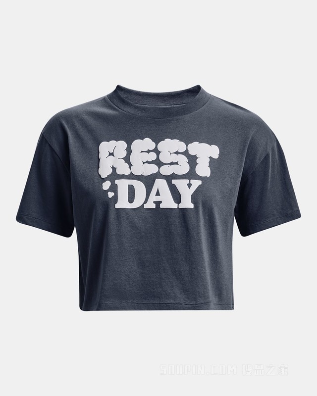 女士UA Rest Day短身短袖T恤