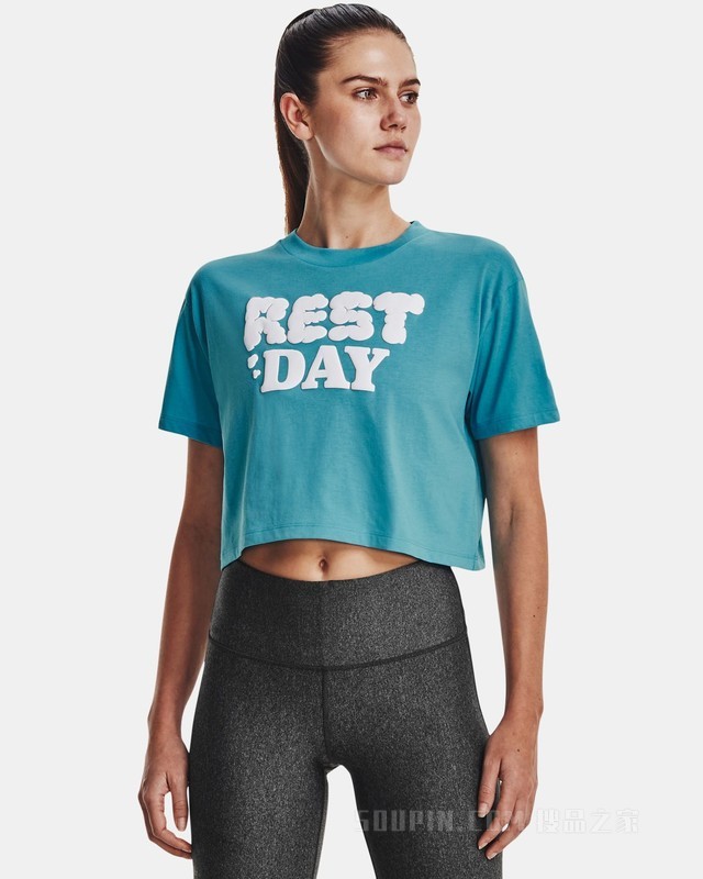 女士UA Rest Day短身短袖T恤