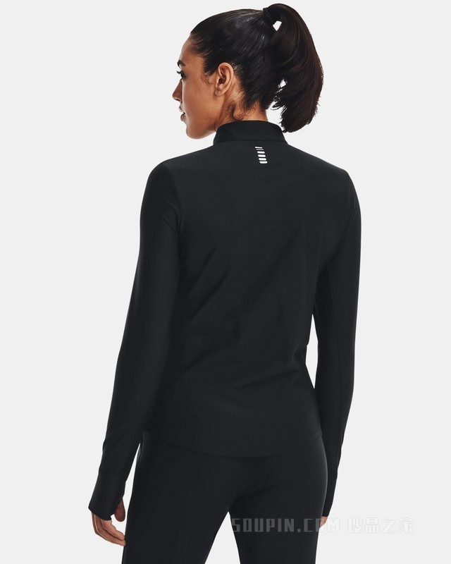 女士UA Qualifier 1/2拉链运动上衣