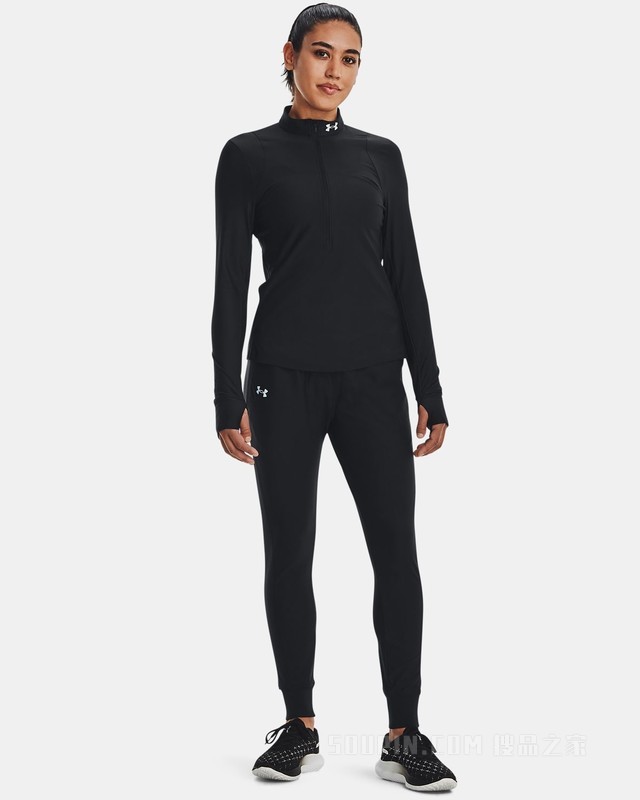女士UA Qualifier 1/2拉链运动上衣