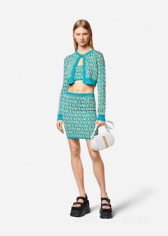 Versace Allover针织半身裙