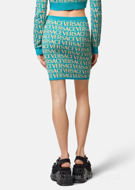 Versace Allover针织半身裙