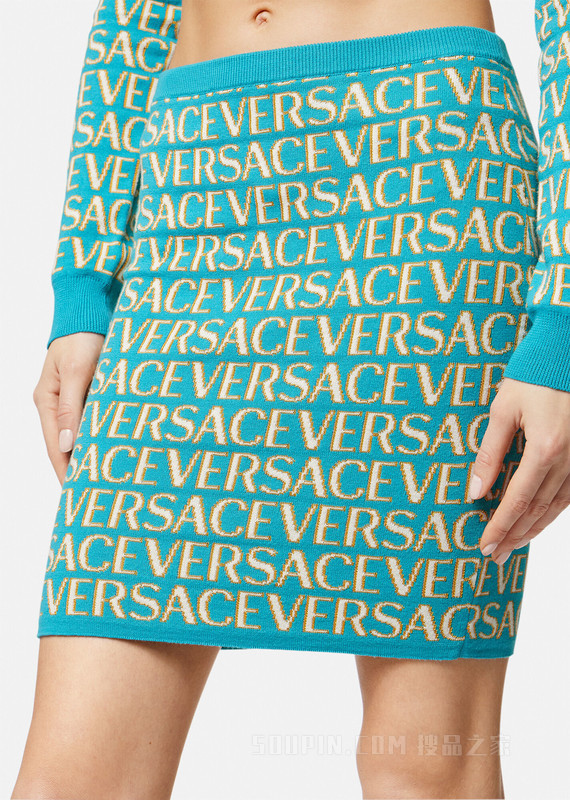 Versace Allover针织半身裙