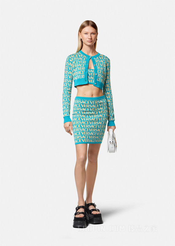 Versace Allover针织短上衣