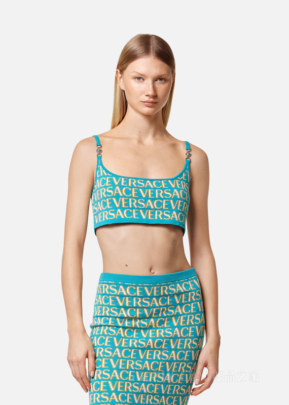 Versace Allover针织短上衣