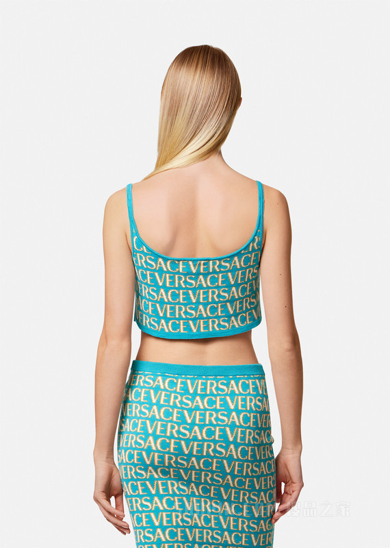 Versace Allover针织短上衣