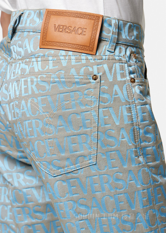 Versace Allover牛仔裤