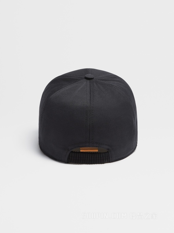 黑色棉质羊毛棒球帽