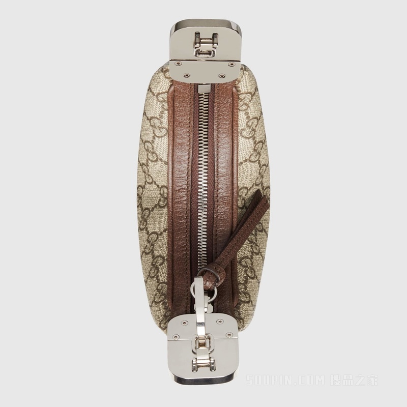 Gucci Attache系列迷你手袋 米色和乌木色Supreme帆布