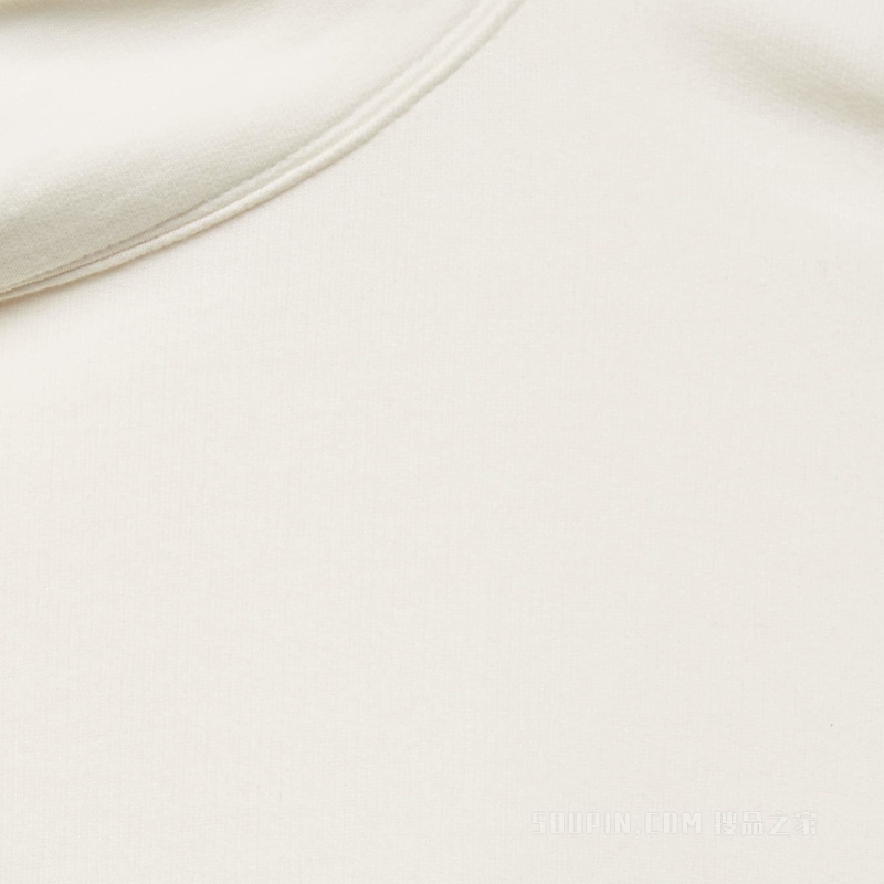 饰刺绣针织棉卫衣 米白色