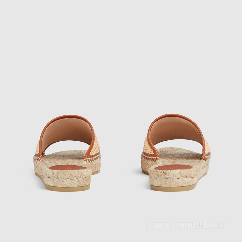 女士互扣式双G绳底鞋 天然酒椰纤维