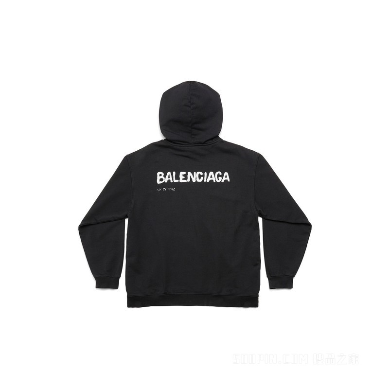 HAND DRAWN BALENCIAGA HOODIE中号版型连帽卫衣