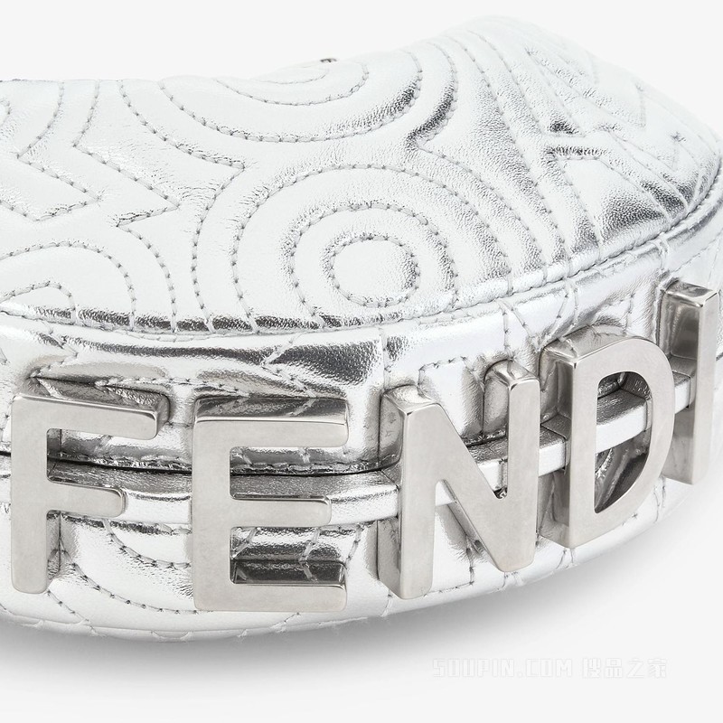 Nano Fendigraphy 银色纳帕皮革FENDI by Marc Jacobs吊饰