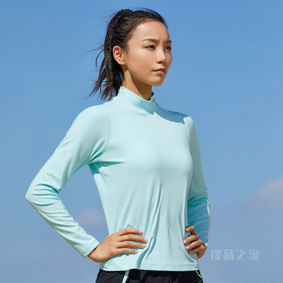安踏跑步系列女子长袖针织T恤衫
