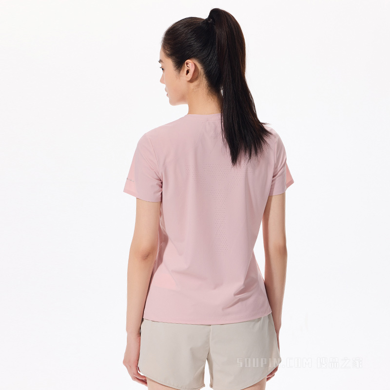 【安踏冠军健身训练系列】安踏冰肤科技女子短袖针织T恤衫