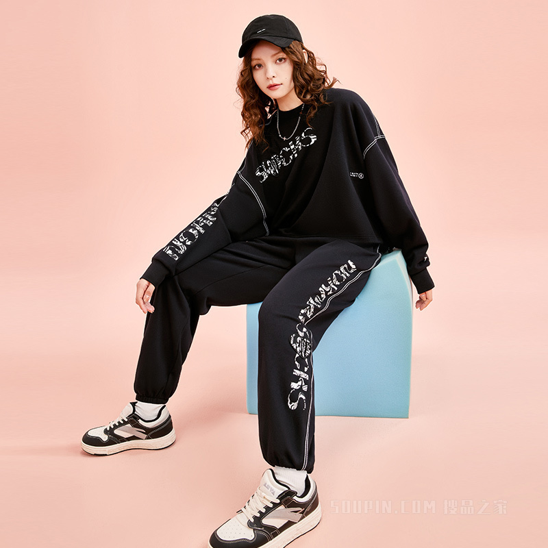 安踏舞蹈系列女子针织运动长裤