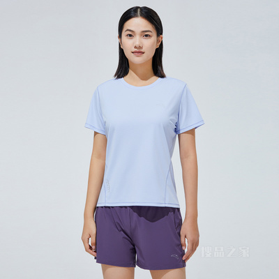 安踏跑步系列女短袖套装