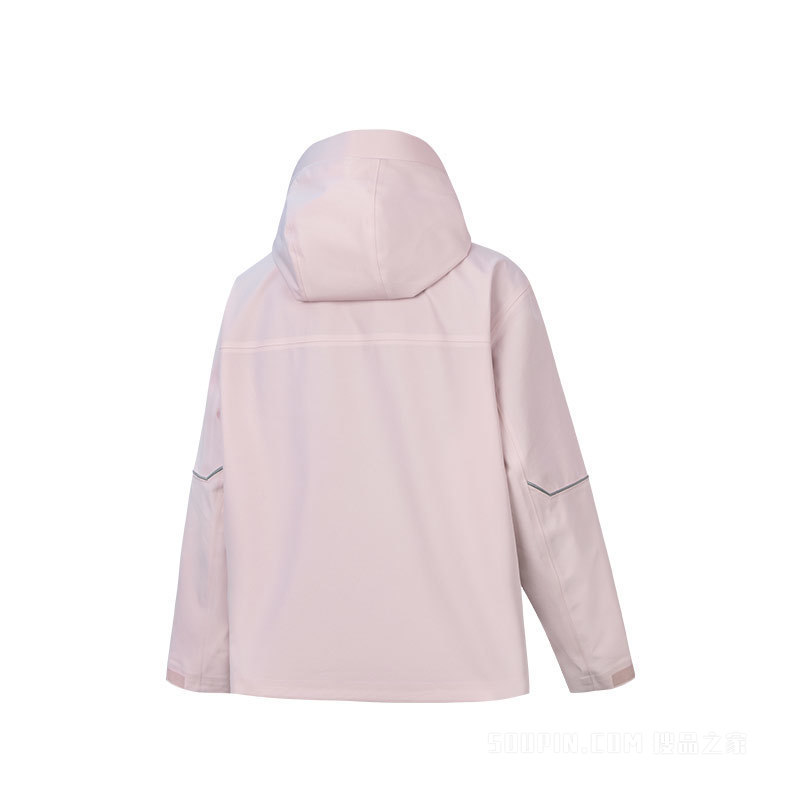 安踏综训系列防暴雨科技女户外登山连帽硬壳冲锋衣