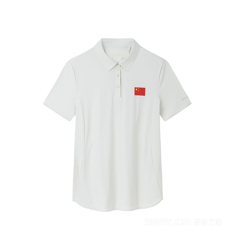 【安踏冠军全天候系列】安踏北京2022年冬奥会国旗款冰肤科技女子短袖POLO衫