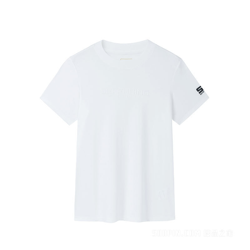 【安踏冠军运动文化系列】安踏女子短袖针织T恤衫