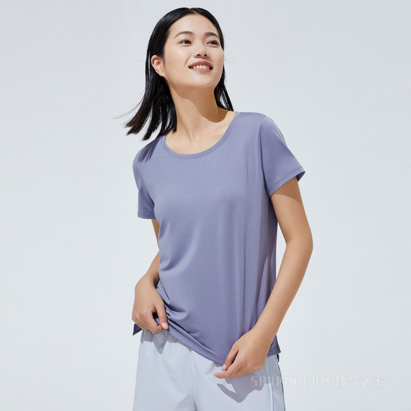 安踏综训系列吸湿速干科技女子短袖针织T恤衫