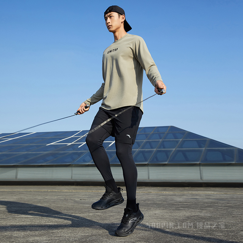 安踏综训系列UNIT A男长袖针织衫T恤衫