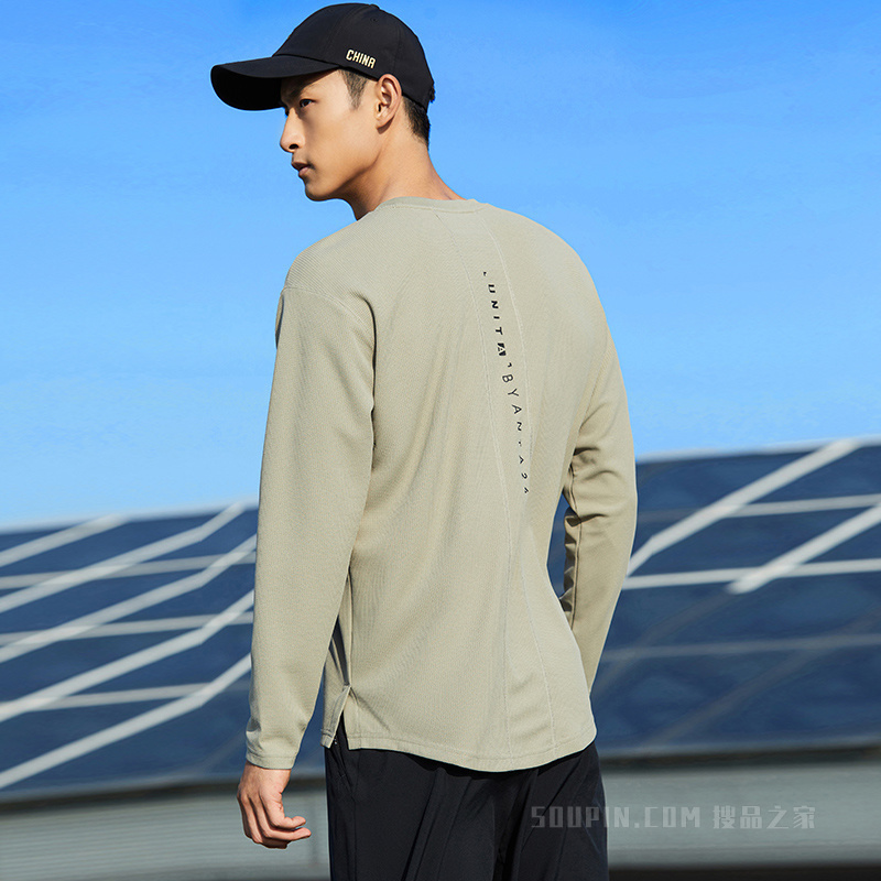 安踏综训系列UNIT A男长袖针织衫T恤衫