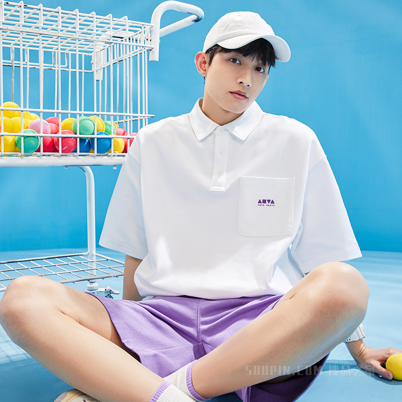 安踏滑板系列My playground男子短袖POLO衫