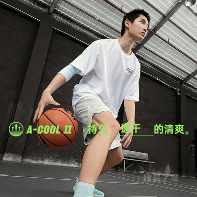 安踏综训系列UNIT A吸湿速干科技男短袖针织T恤衫