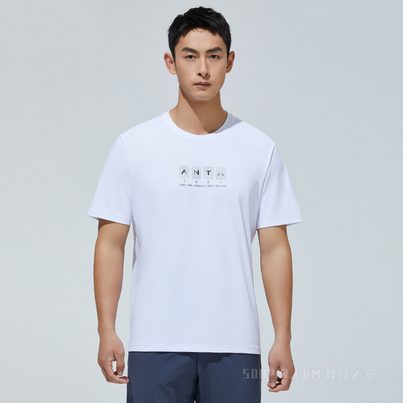 安踏综训系列元能开练吸湿速干科技男短袖针织T恤衫