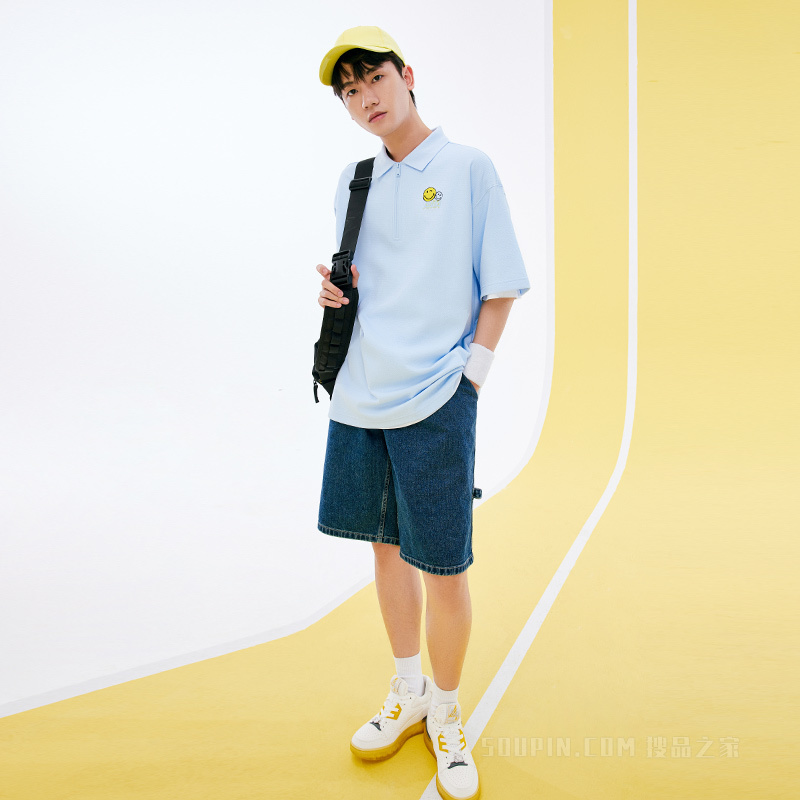 SmileyWorld x 安踏跨界联名系列男女同款短袖POLO衫