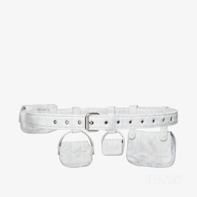 Baguette腰带 白色牛仔布FENDI by Marc Jacobs腰带